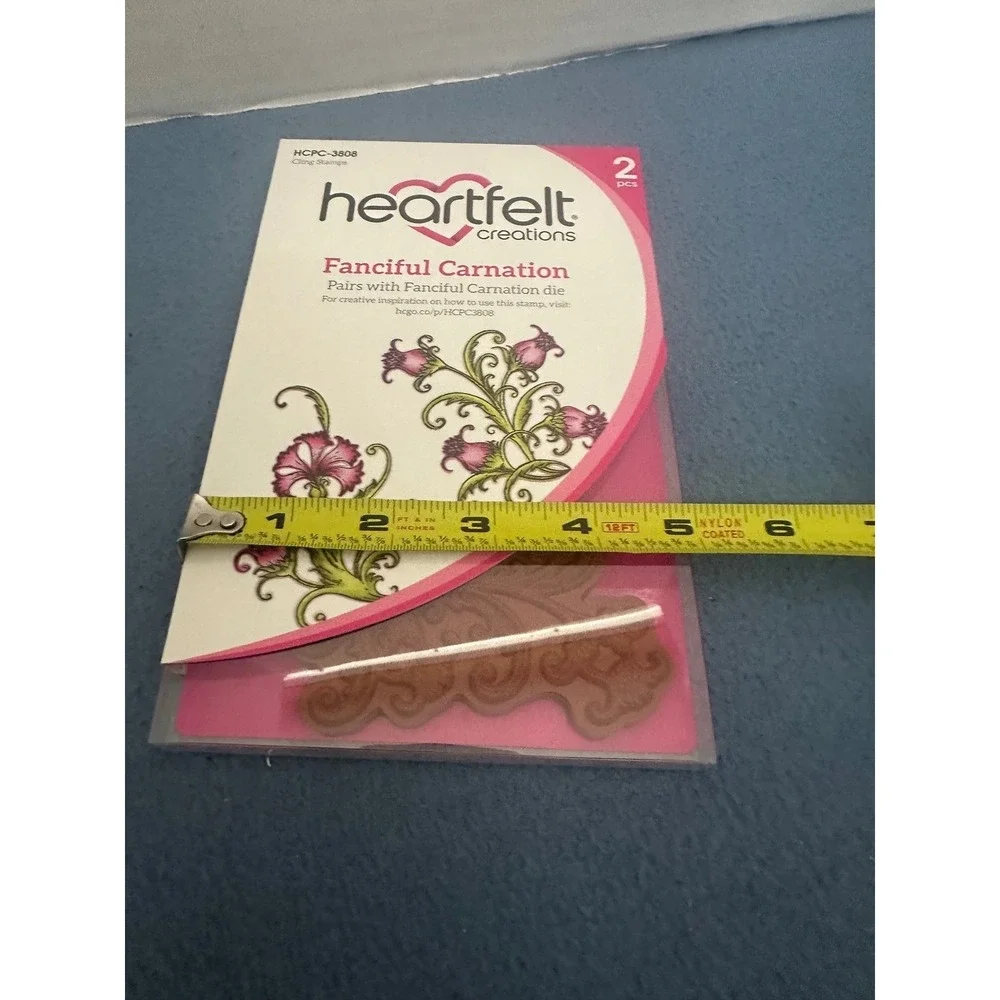 Heartfelt Creations Fanciful Carnation Cling Stamp HCPC-3808 & Die HCD1-7166 Set